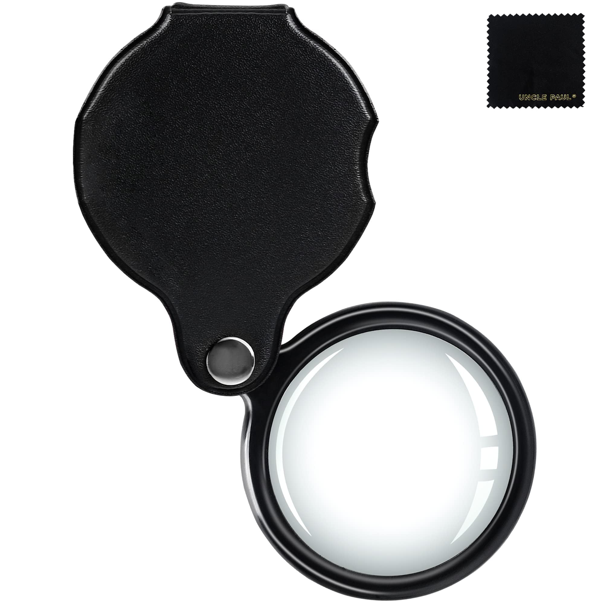 20X Pocket Magnifier Black Mini Portable Magnifying Glass