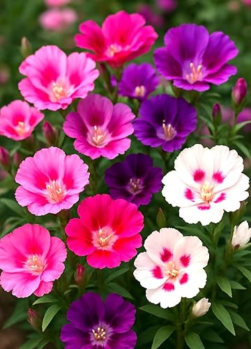 Godetia Seed Mx Godetia Grandiflora Multicolor Flores de satén Clarkia de despedida a primavera, 500 semillas de flores mixtas