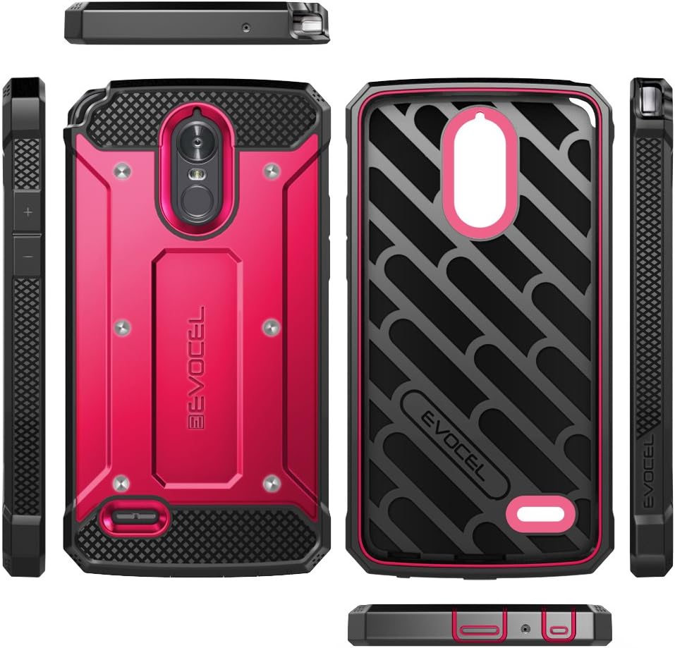 Evocel Explorer Series Phone Case Compatible with G Stylo 3 (2017 Release) with Belt Clip Holster and Slim Profile, Pink