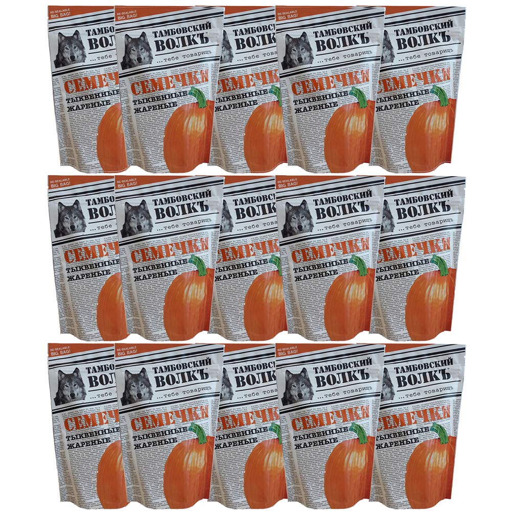 Kürbiskerne Tambovsky Volk geröstet gesalzen 15er Pack (15 x 200 g) 1 Karton pumpkin seeds семечки тыквы