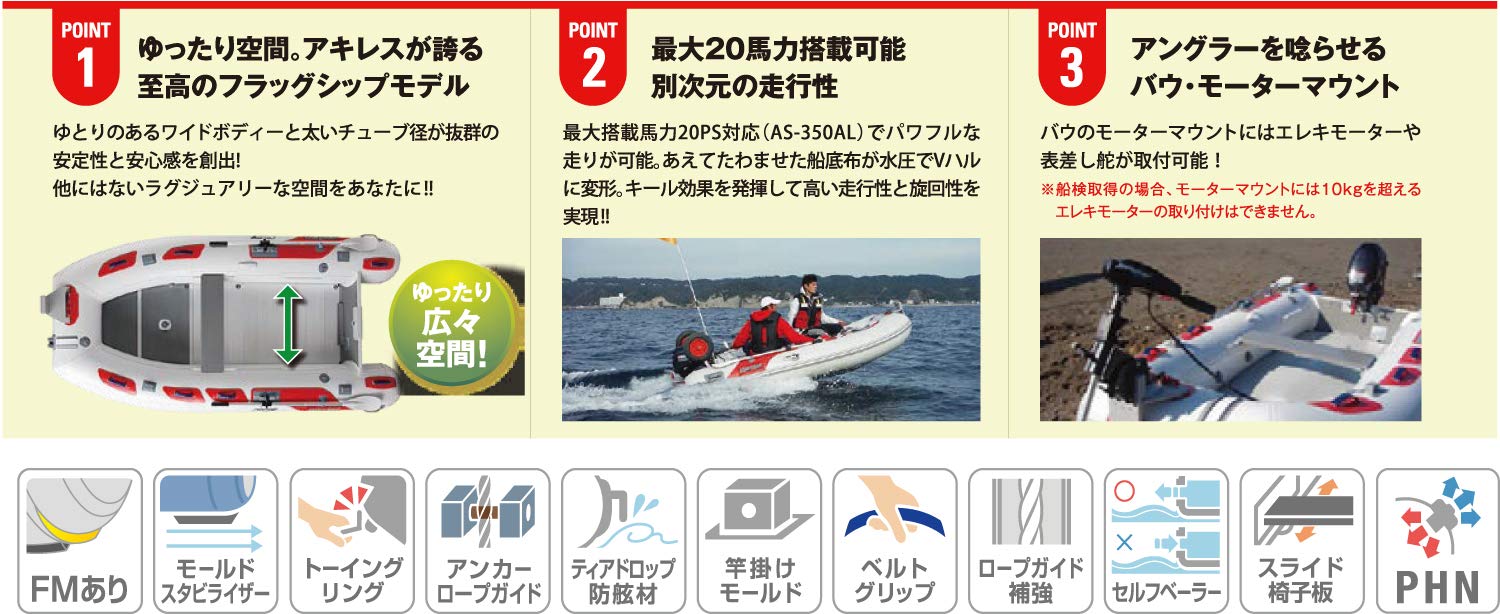 Amazon.co.jp: アキレス （Achilles) ゴムボート AS-332AL 5人乗り 