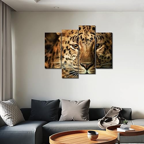 Miniatura 5 de Arte de pared de leopardo, pintura de guepardo, imágenes impresas en lienzo animal, la imagen para decoración moderna del hogar