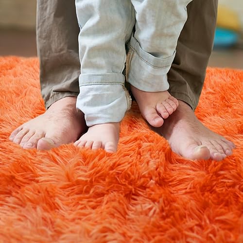 Miniatura 6 de Alfombra de área abstracta, suave, esponjosa, moderna, peluda, acogedora, rectangular, de felpa, para sala de estar, dormitorio, decoración del