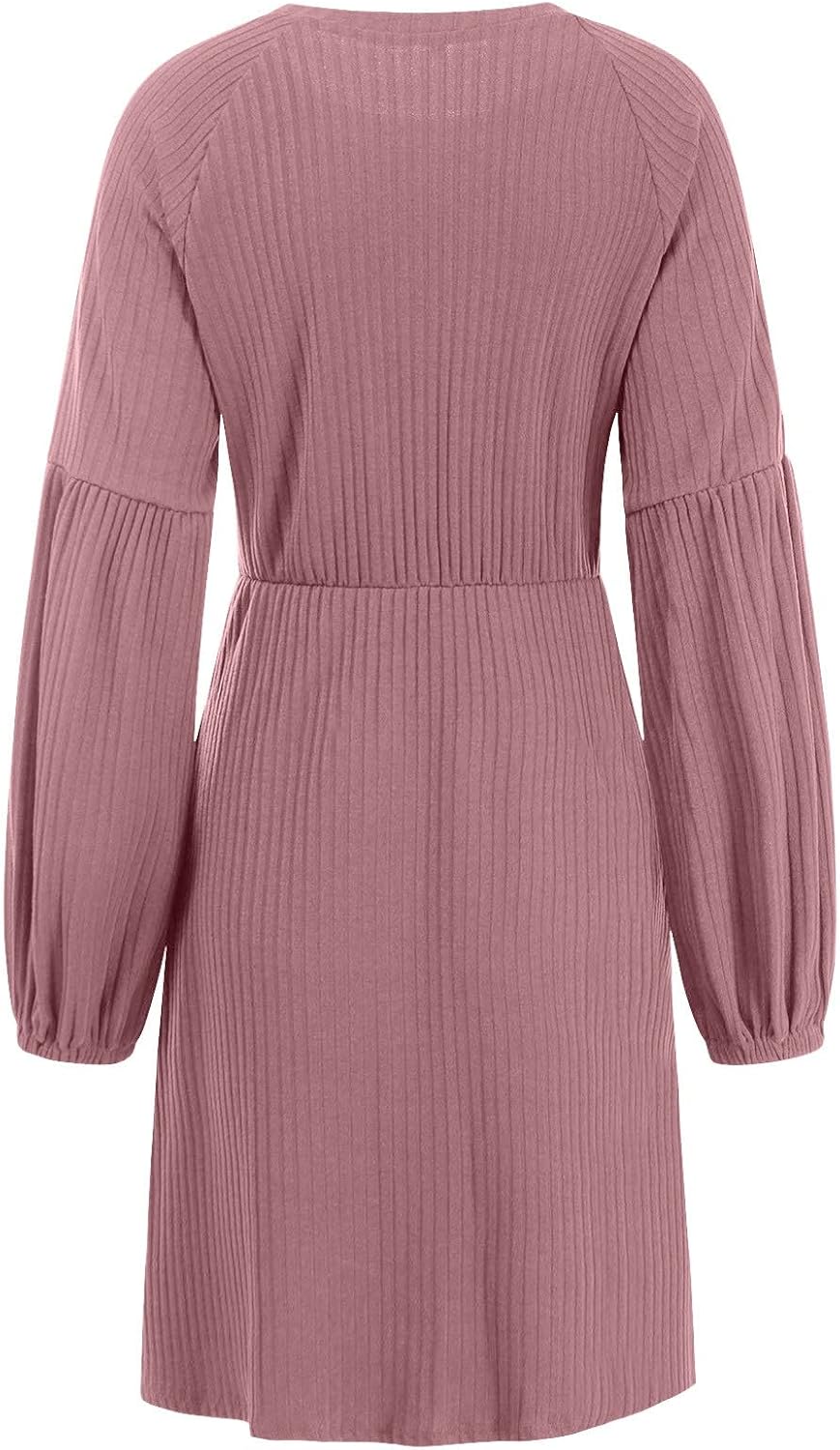 NOKMOPO Long Sleeve Dress for Women Autumn Winter Fashion Temperament Knitted Belt Solid Color Long Sleeve Dress : Clothing, Shoes & Jewelry