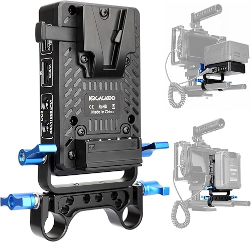 Mini placa adaptador de batería de montaje en V con D-tap, dos puertos de salida DC 8V/4A, dos DC 12V/4A, USB 5V/2.1A y USB 5V/3A, 9V/2A, 12V/2A,