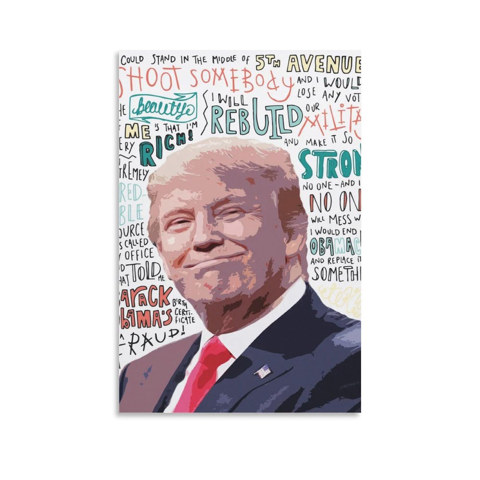 Amazon.co.jp: ポスター Donald Trump ドナルド・トランプ アートパネル キャンバス 壁アート モダン部屋飾り 版画 壁の絵  インテリア ホームアートワーク12x18inch(30x45cm) : ホーム＆キッチン
