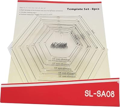 نموذج لحاف سداسي صغير لآلة الخياطة المنزلية 1 Set = 8pcs # SL-SA08