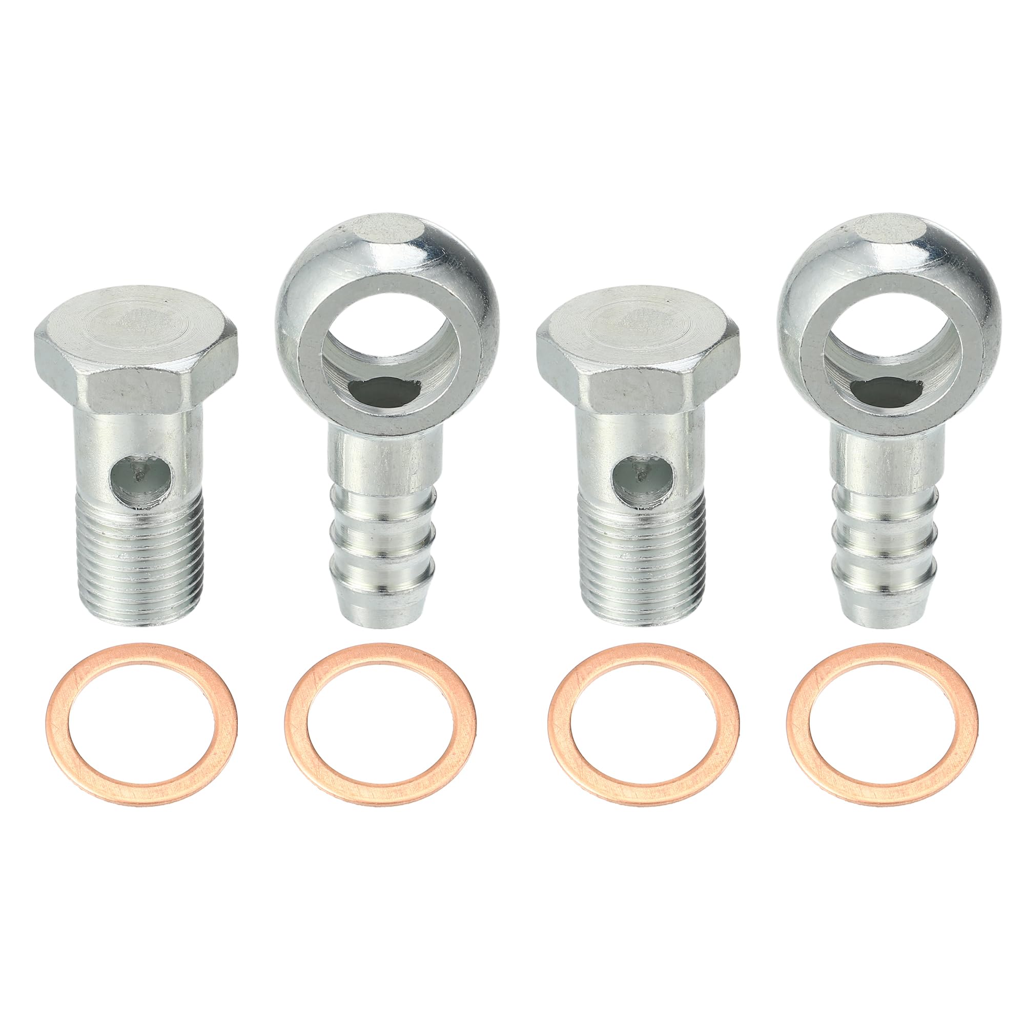Raccordo Adattatore Per Linea Carburante 14mm ID 8mm OD – 2 Pezzi In Metallo Per Impianti Frenanti E Aria