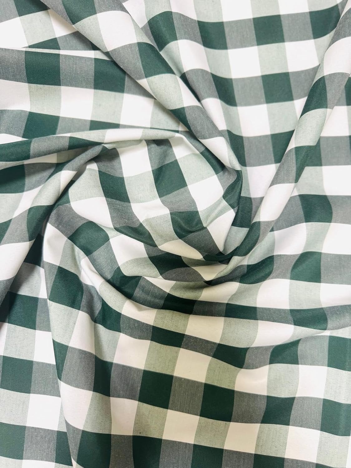 Sedona Designz 60" Wide Gingham Checkered Poplin Shirting Fabric by The Yard – Soft & Durable 90% Poplin 10% Cotton Blend for Apparel, Dresses, Shirts, Crafts & Sewing Projects