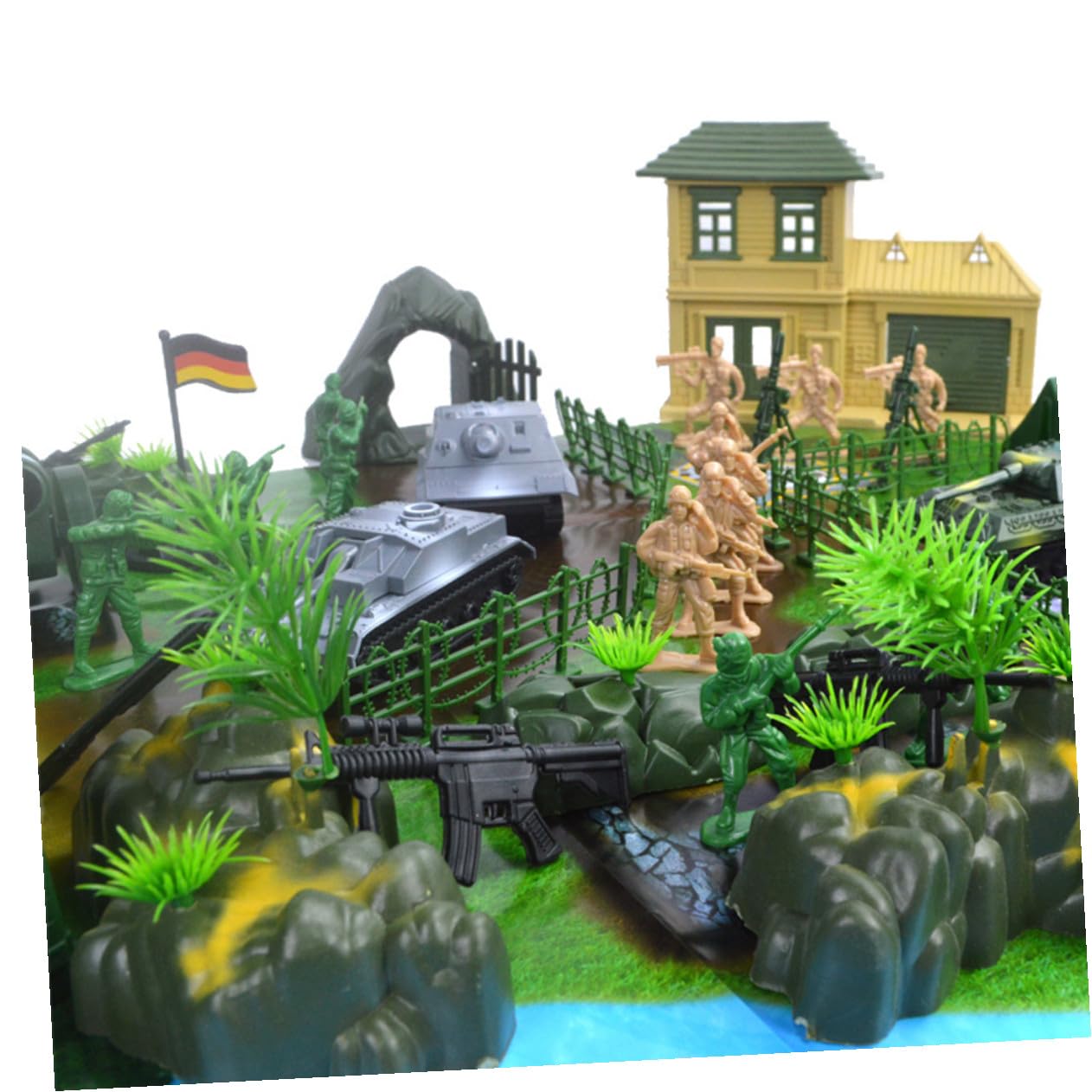 BESPORTBLE Set Modellino Militare 130 Pezzi in Plastica per Soldatini | Tavole di Sabbia, Design Vivace, Stile Contemporaneo, Confezione da 130 Pezzi