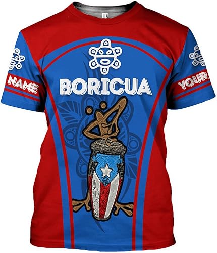 Miniatura 2 de AOVL - Camisetas con nombre personalizado de Puerto Rico en 3D, camiseta de bandera de Puerto Rico para hombres y mujeres, S-5XL con bandera