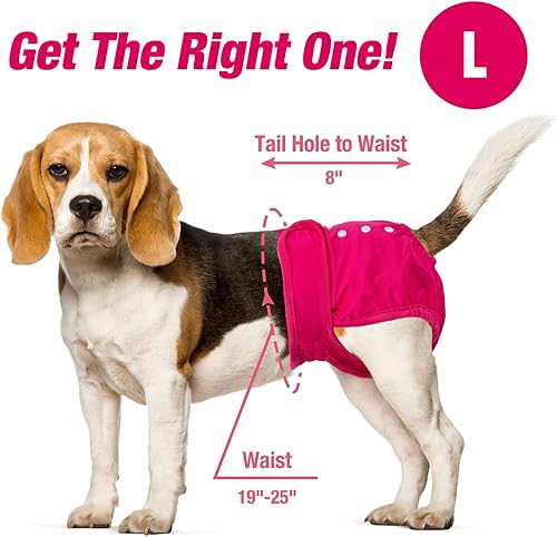 Miniatura 50 de Pet Soft Washable Female Diapers (3 Pack) Female Dog Diapers, Comfort Reusable Doggy Diaper for Girl Dog in Period Heat (Sprightly, XS)