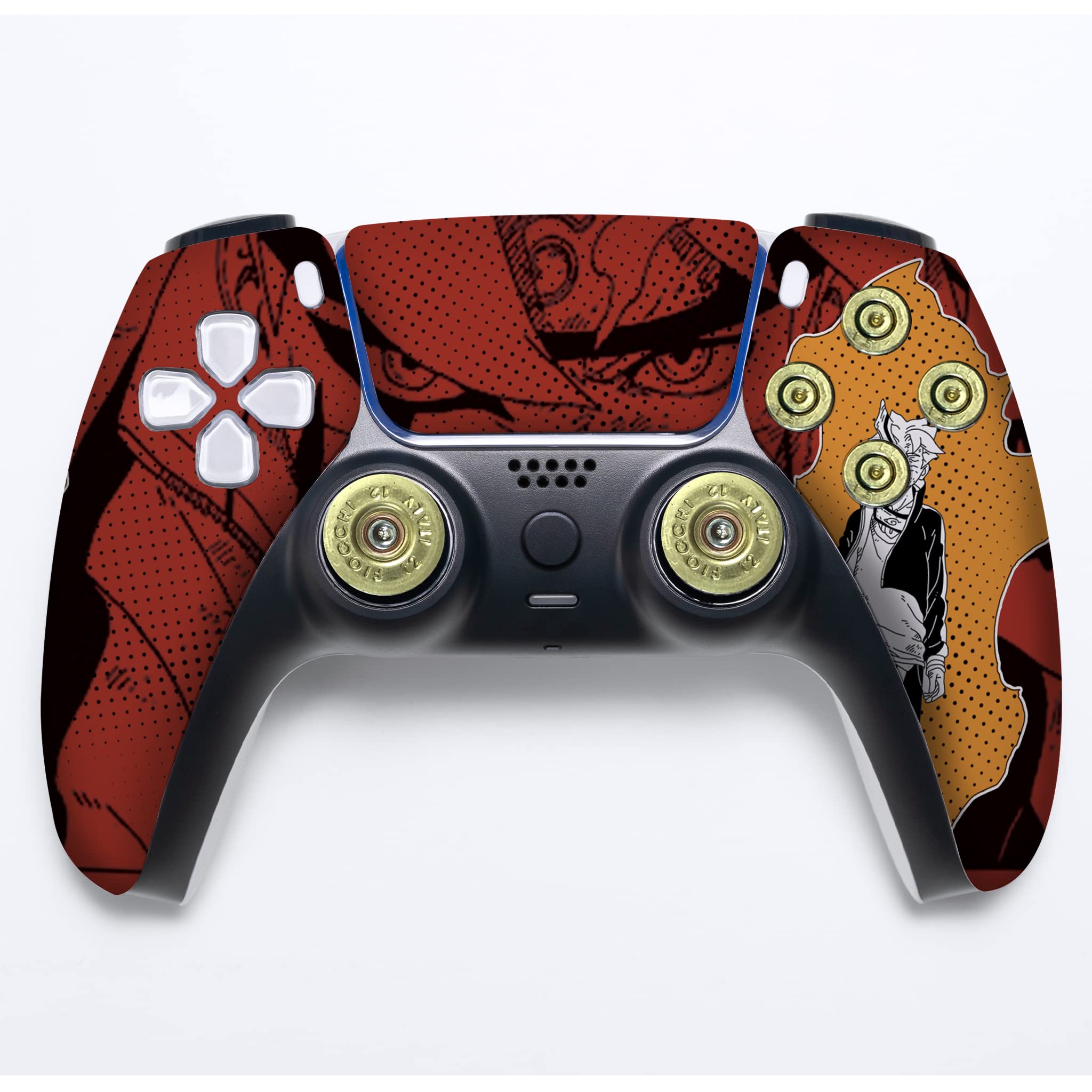 Borutto Bullet Custom PS-5 Controller Wireless compatible with Play-Station 5 Console by BCB Controllers | Proudly Customized in USA with Permanent HYDRO-DIP Printing (NOT JUST A SKIN) (MODDED)