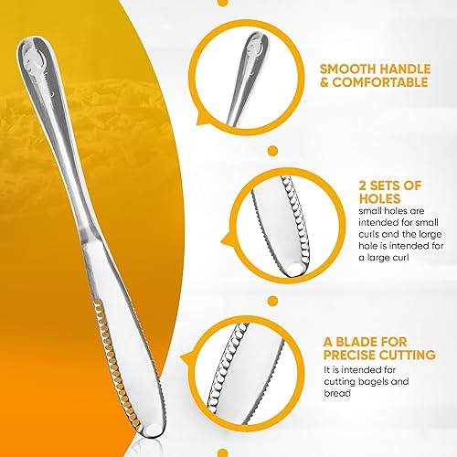 Miniatura 7 de Esparcidor de mantequilla de acero inoxidable, cuchillo de mantequilla, utensilios de cocina 3 en 1 (10 juegos)