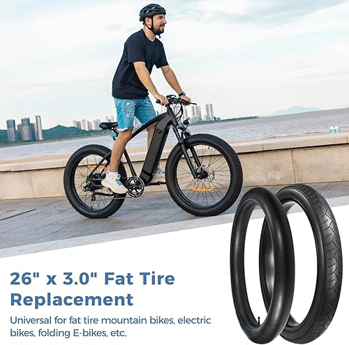 Miniatura 2 de yeesport 2 Pack 26x1.95 Mountain Bike Tires with 26x1.95 Bike Tubes (AV 30mm) 26 Inch Bike Tires Durable 26 x 1.95 MTB Tires and Inner Tubes