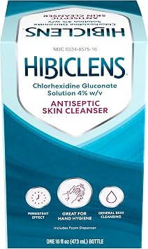 Hibiclens Antimicrobial and Antiseptic Soap and Skin Cleanser Foaming Pump Included 16 oz for Home and Hospital 4% CHG