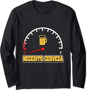 Necesito cerveza Hombre Celebración Del Día Del Padre Manga Larga