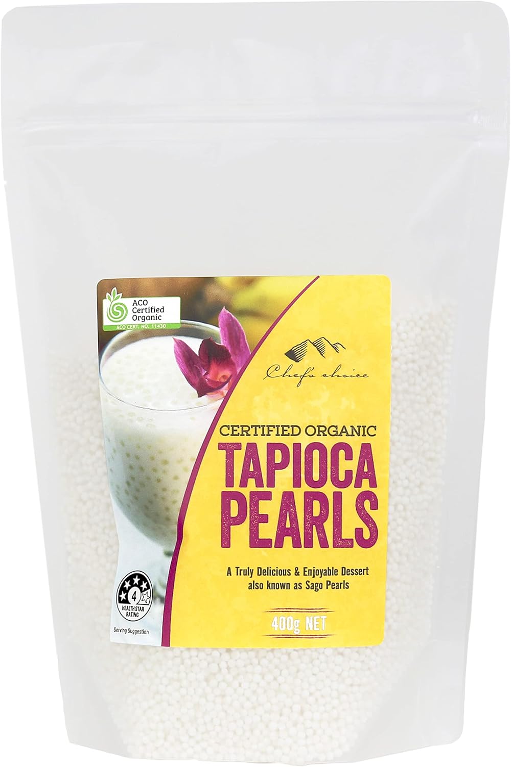 Chef's Choice Organic Tapioca Pearls, Multicolor, 400 g Pantry Food & Drinks