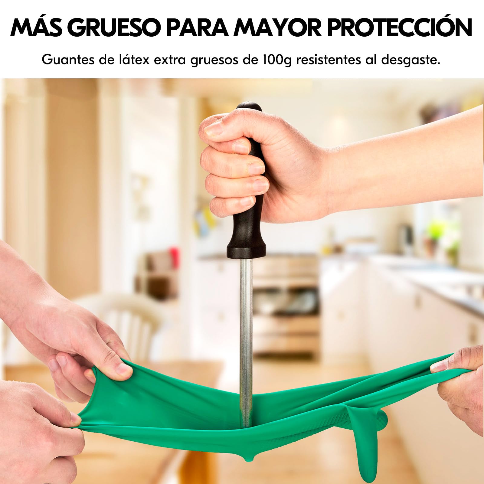 Vgo... 10 Pares de Guantes Reutilizables para Trabajos de Cocina, Limpieza del Hogar y Lavavajillas, Manga Larga, Multifuncionales (HH4601)