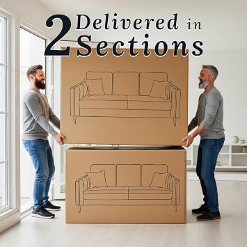 Anglo 2C2 Corner Sofa – Jumbo Cord Sectional Couch with 9 Scatter Back Cushions, Fixed Seat & Washable Covers – Modern L-Shaped Sofa for Living Room
