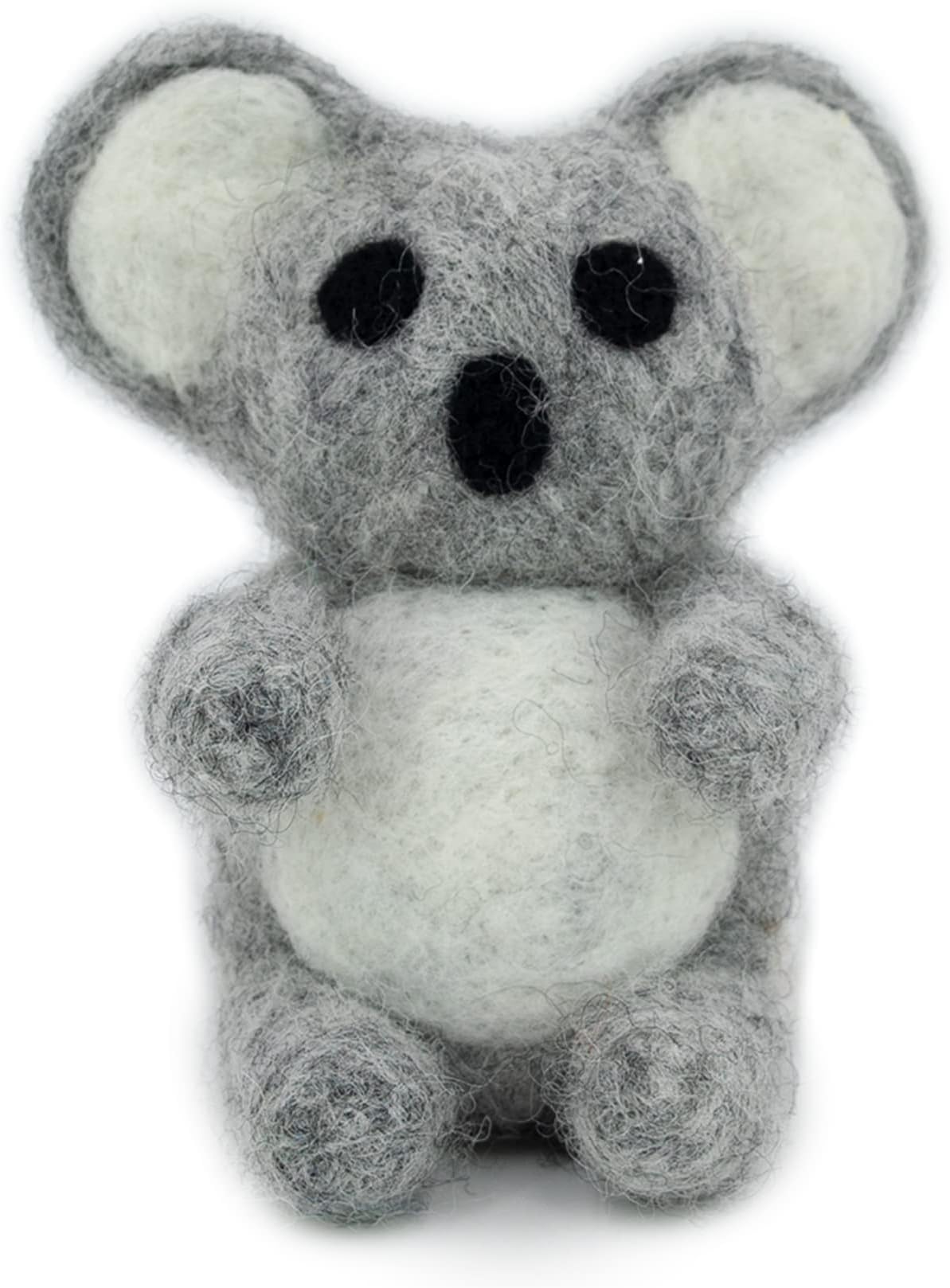 PURRZ Hand-Made Natural Merino Wool Catnip Toy for Indoor Cats | Soft Kitten Toy for Self-Play | Hypoallergenic & Addictive | Bite Resistant Cat Mental Stimulation Toy |Cute & Plush | Koala