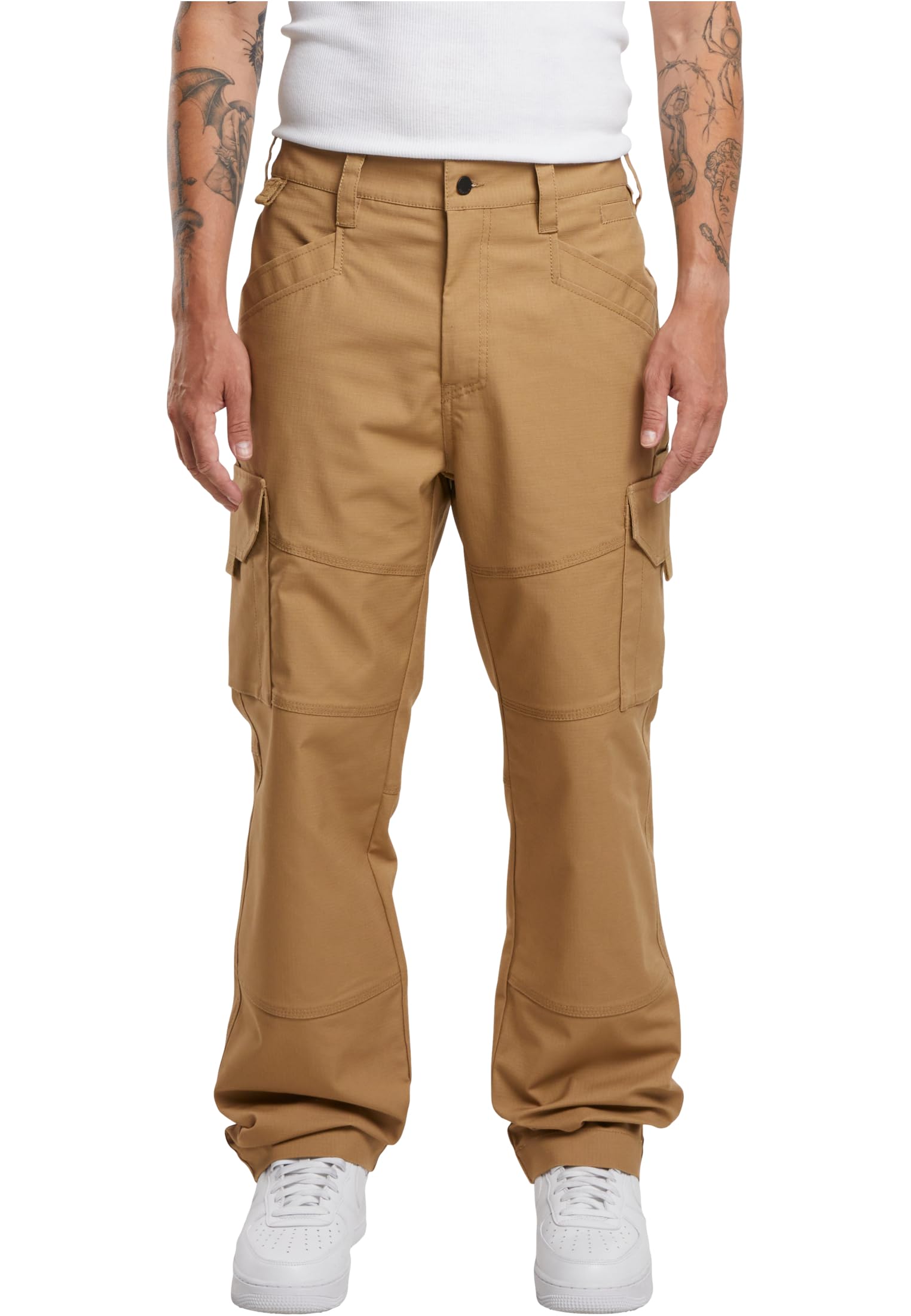 Brandit Tactical Ripstop Trousers Uomo Pantaloni Modello Cargo Nero