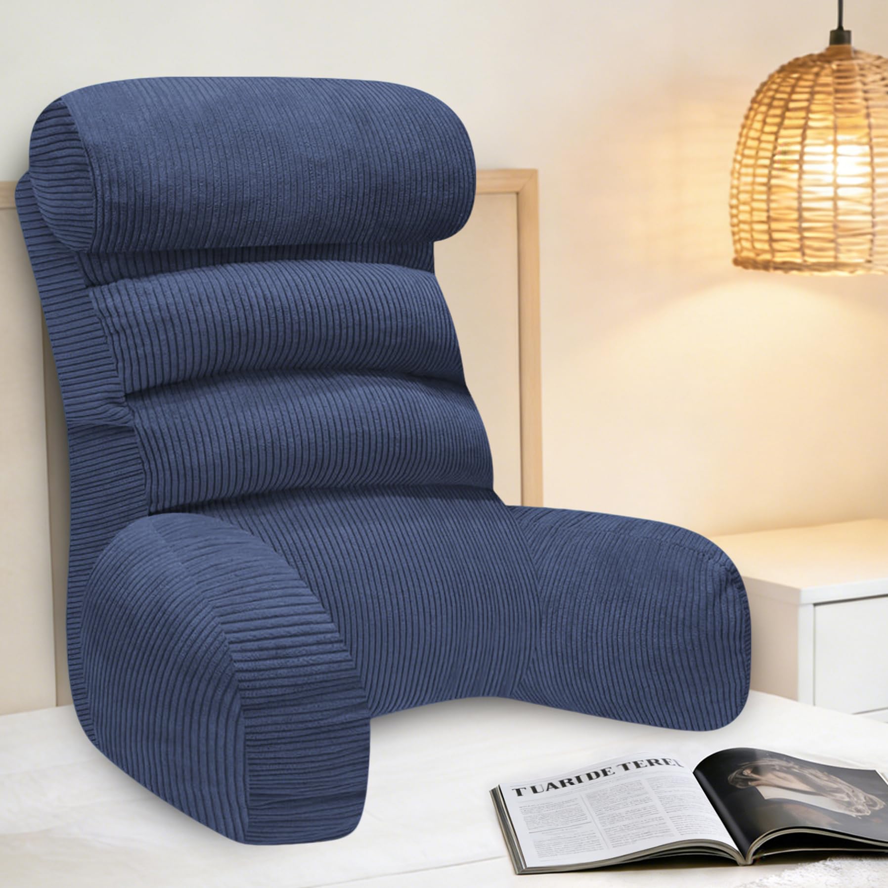 Back Pillow for Bed Sitting Up, Reading Pillow, Extra Large Arm Pillows for Adults for Back Support,Bed Pillow for Sitting up for Watching TV/Gaming/Relaxing