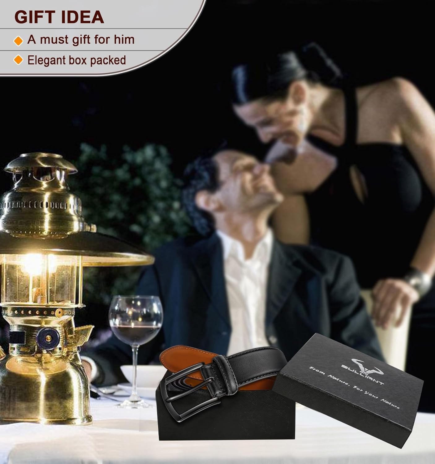 BULLIANT Men Belt 2Pack-Leather Belt 7Holes Comfortable For Men's Dress Casual Jeans 1 3/8" - Image 7