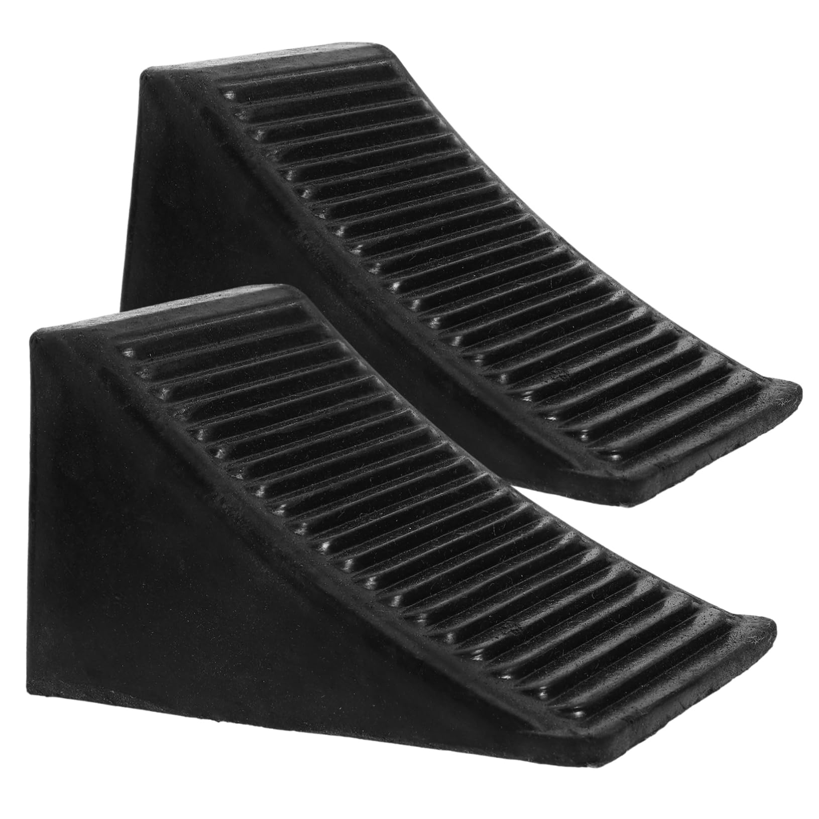 Calzos para Ruedas de Goma Negro Portátiles y Ligeros para Aparcamiento de Vehículos 2 Piezas, Bloques Estabilizadores para Neumáticos de Coches y Caravanas