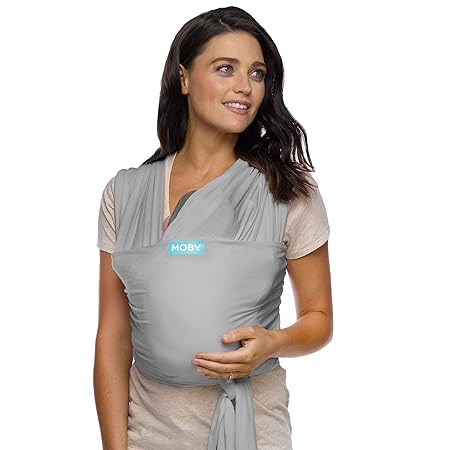 Moby Wrap Baby Carrier | Classic | Baby Wrap Carrier for Newborns & Infants | #1 Baby Wrap | Baby Gift | Keeps Baby Safe & Secure | Adjustable for All Body Types | Perfect for Mom & Dad | Stone Grey