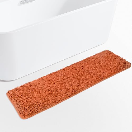 Miniatura 93 de Yeaban Alfombras de baño gris oscuro – Gruesas alfombras de baño de chenilla | Alfombras de baño absorbentes y lavables antideslizantes, alfombras