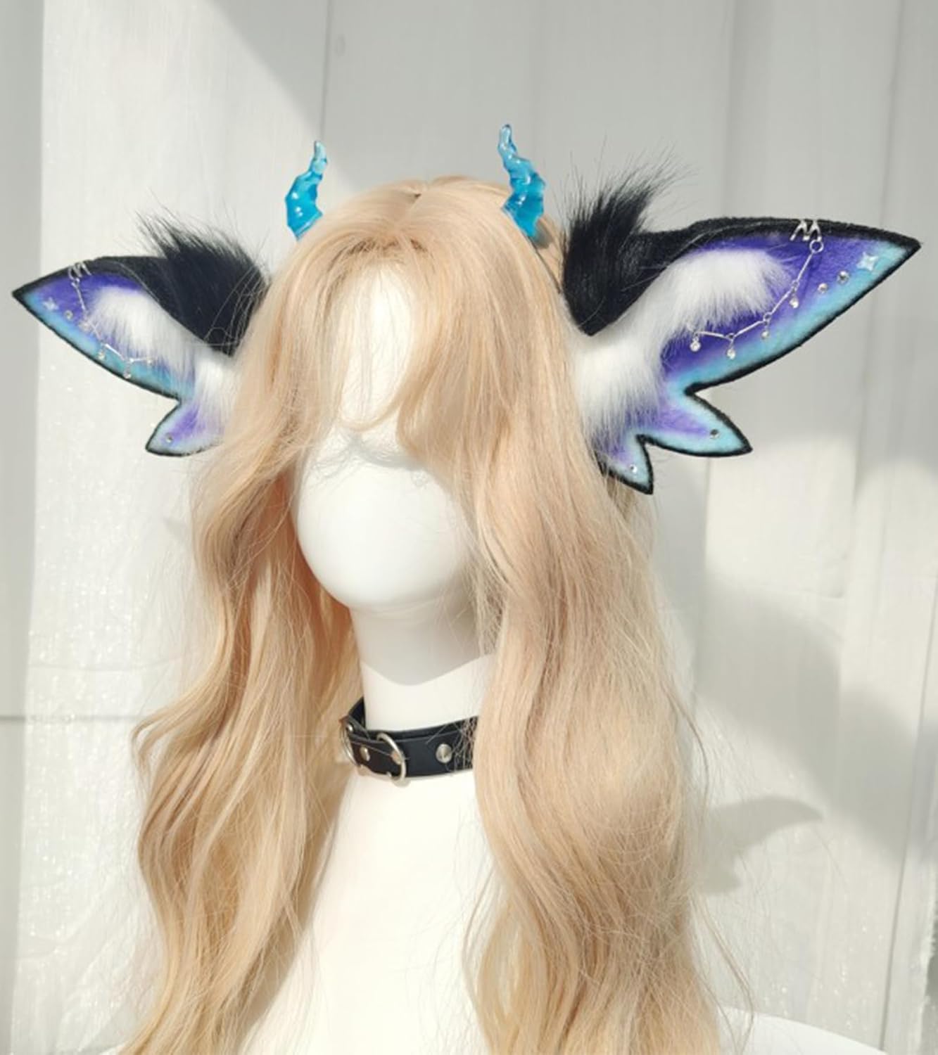 Women Cat Ear Furry Animal Headband Handmade Cute Wolf Fox Cosplay Halloween Costume Headwear