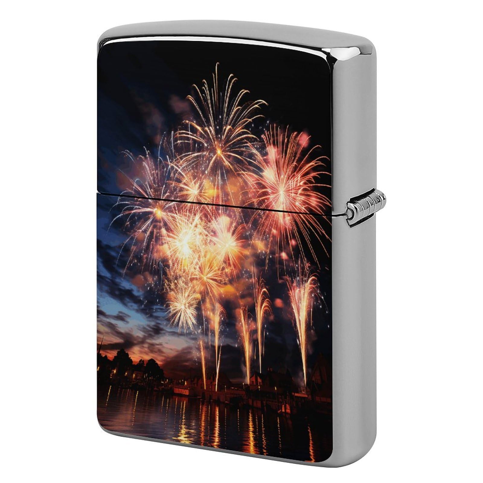 Fekiloot Style Beautiful Fireworks Lighter Case Cover Metal Lighter Case