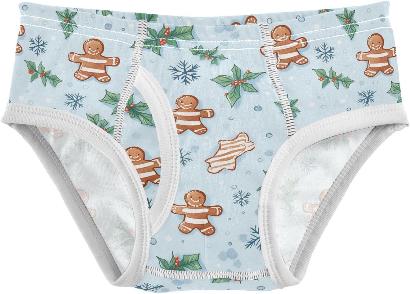 visesunny Boys Potty Training Underwear Christmas Gingerbread Man Breathe Cotton Briefs Size 2T-8Y for Toddler
