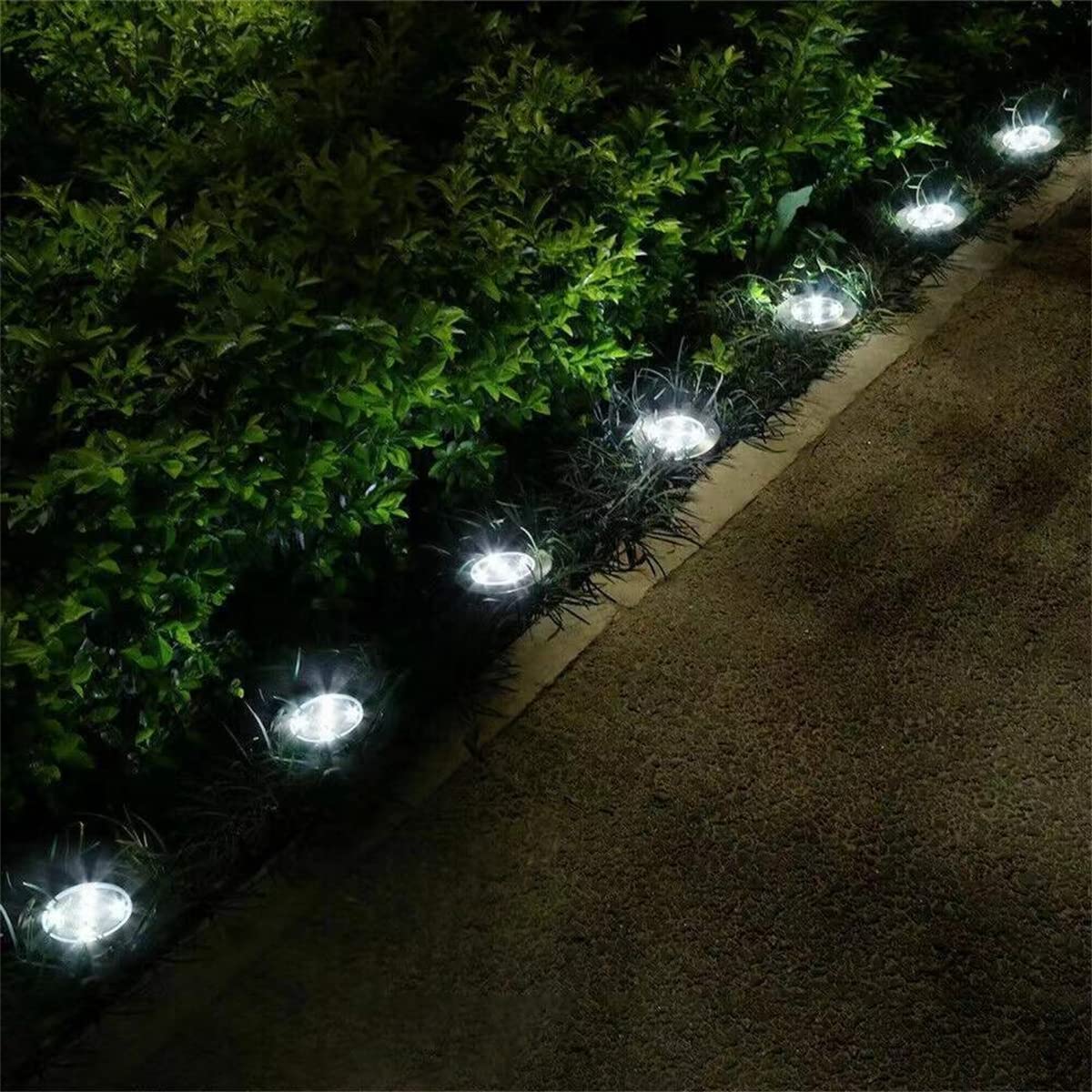 Lampes solaires d'extérieur à LED pour Jardin, allée de Paysage étanche du crépuscule à l'aube, éclairage de Sol de terrasse, Piquet croisé pour Une Installation Facile dans Le Sol