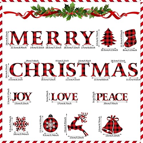 Vista 2 de Ferraycle Decoración magnética para puerta de garaje, decoración de puerta de garaje de Navidad, calcomanías para el refrigerador, calcomanías