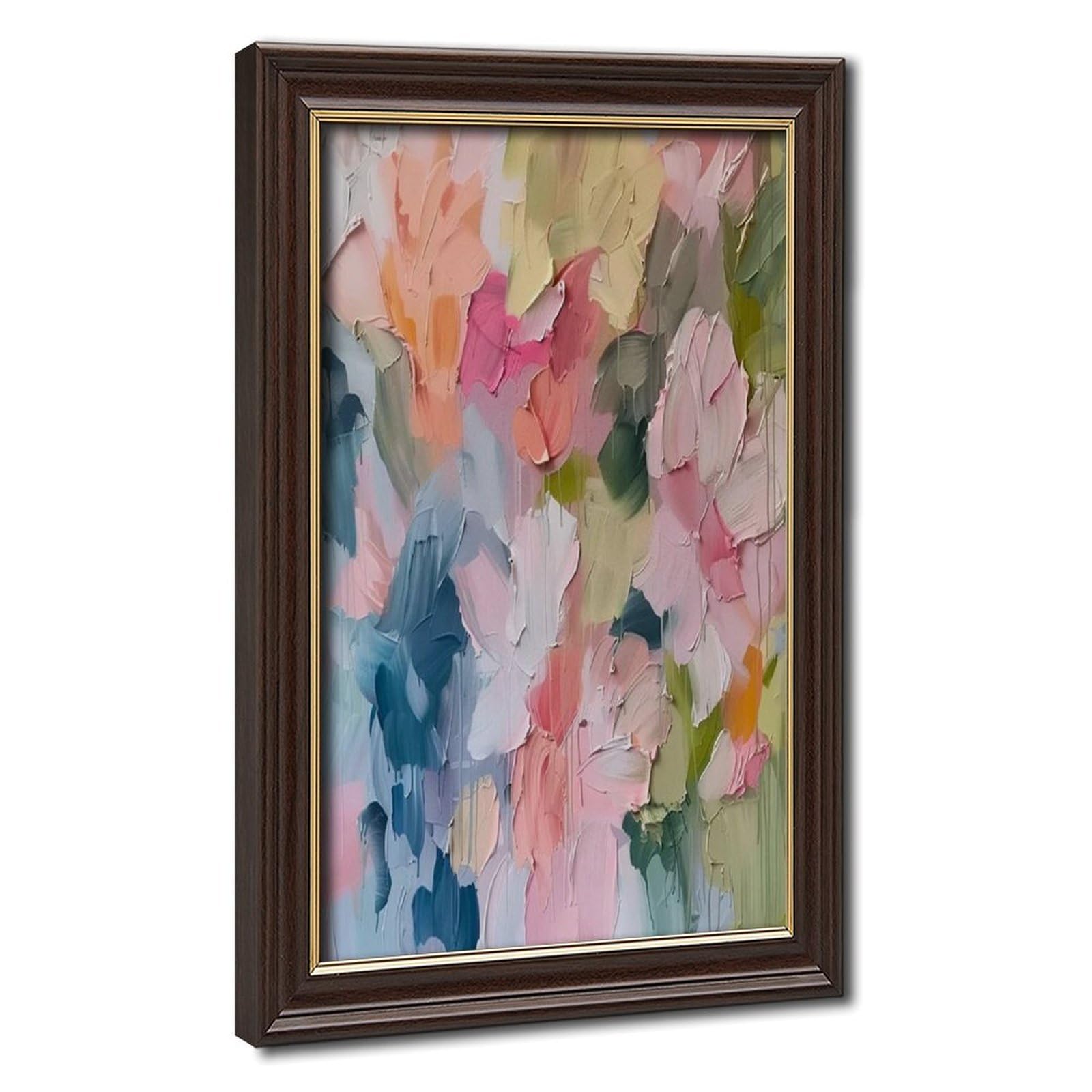 Bareronor Textured Floral Oil Painting Canvas Poster Bedroom Decor Landscape Office Room Decor Gift 24" L X 36" W