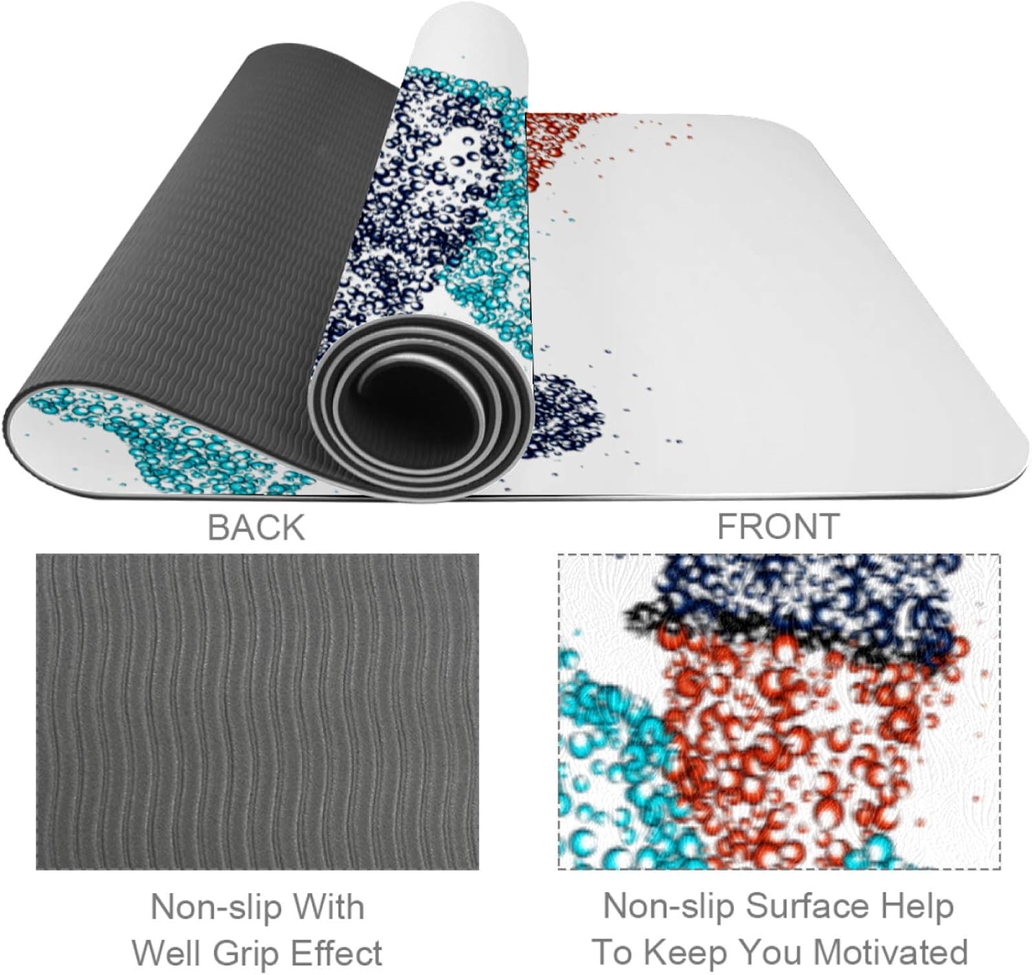 Lenergy Pilates Mat Boy Skateboard Yoga Mat Eco Friendly Exercise Mat Non Slip Gym Mat Thick Fitness Mat Workout Mat with Carry Bag 32x72 in : Sports & Outdoors