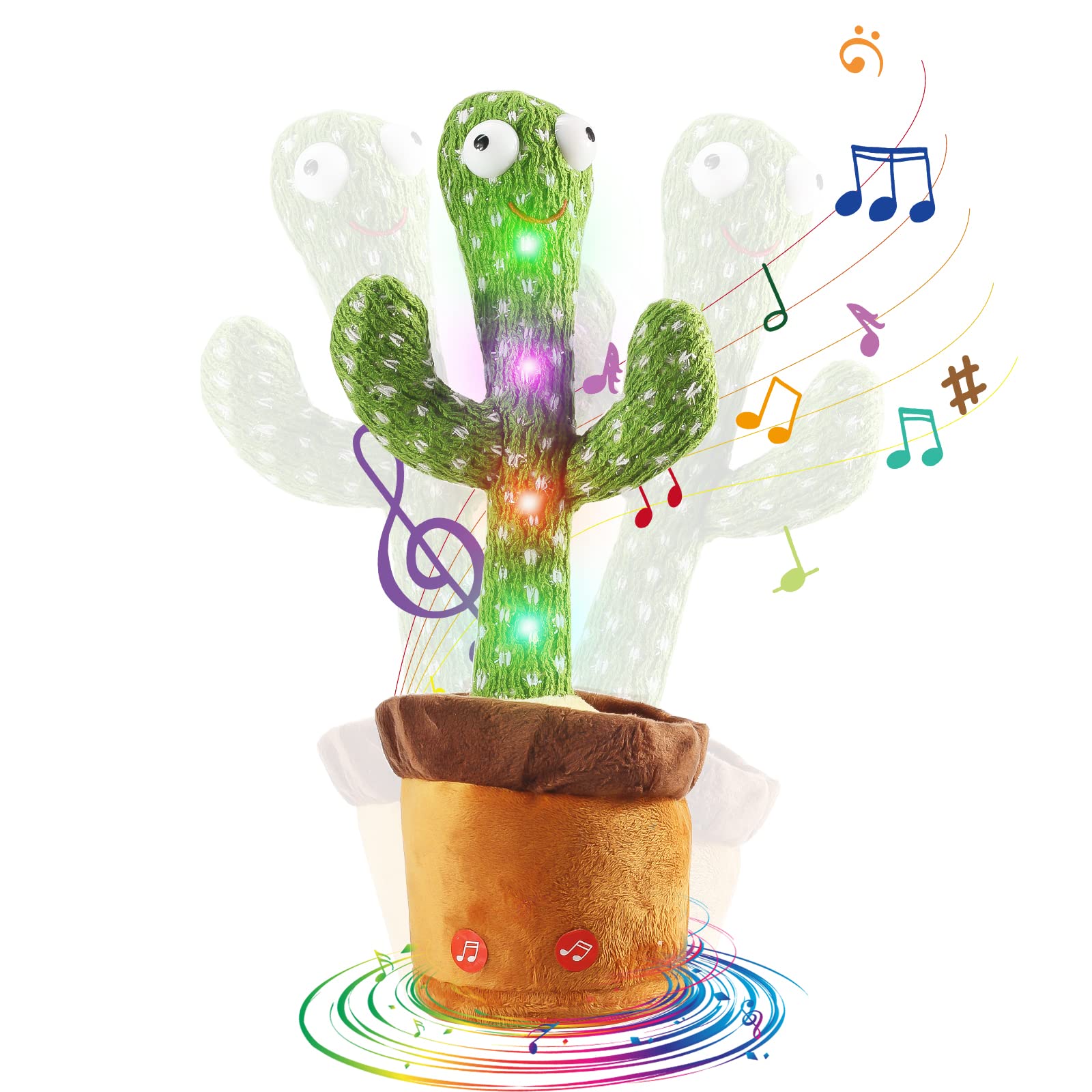 Dancing Cactus Toy,Plush Toy Recording,Cactus Toy Repeat What You Say,Cactus Children's Toy Glow, Sing and Dance,Toy For 1-2-3-4-5-6-7-8 Year Old Boys/Girls