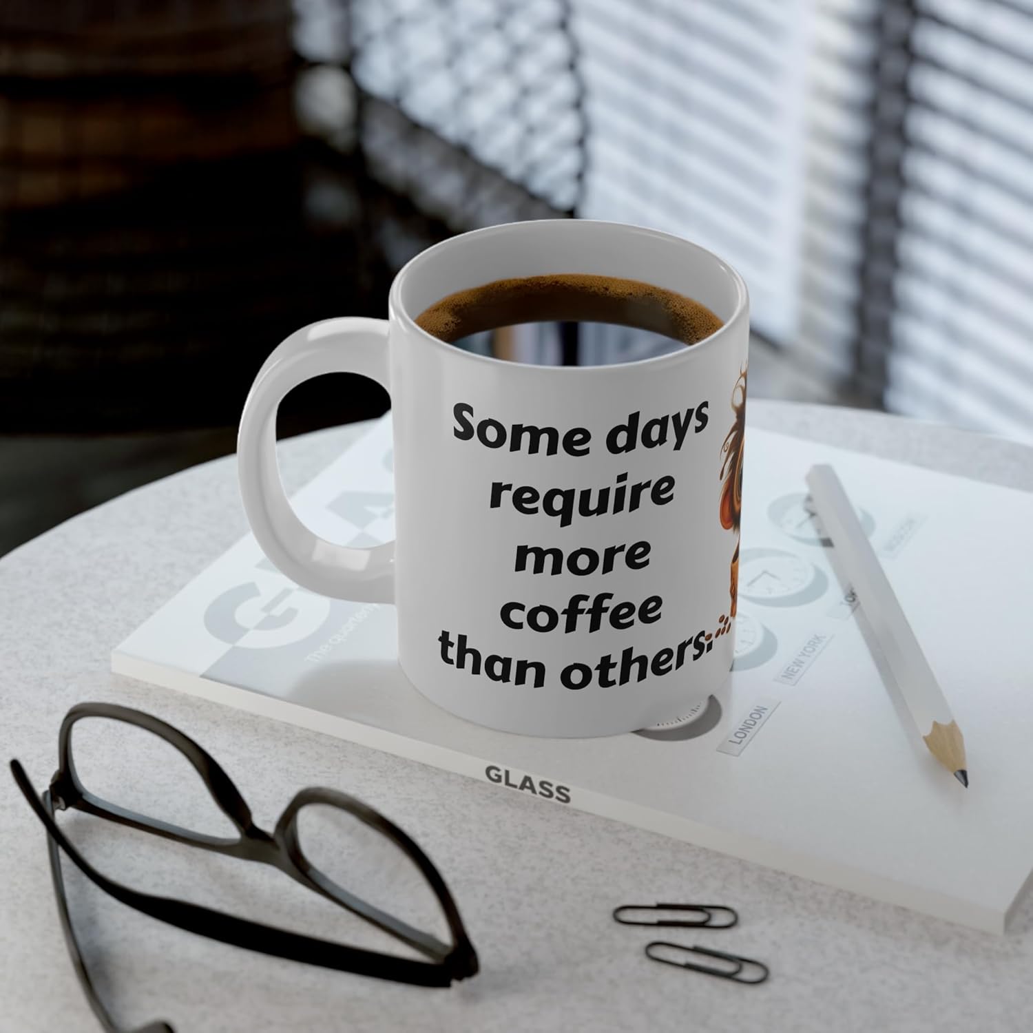 Funny Coffee Mug 20oz Cute Monkey “Some Days Require More Coffee” Quote Gift for Coworkers, Friends, Coffee Lovers - Image 6