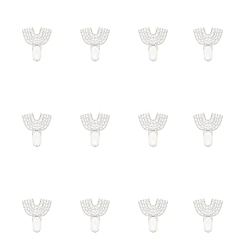 Coltene C6909 PRESIDENT Impression Tray, Anterior Upper Jaw/Lower Jaw, Transparent Pack of 12