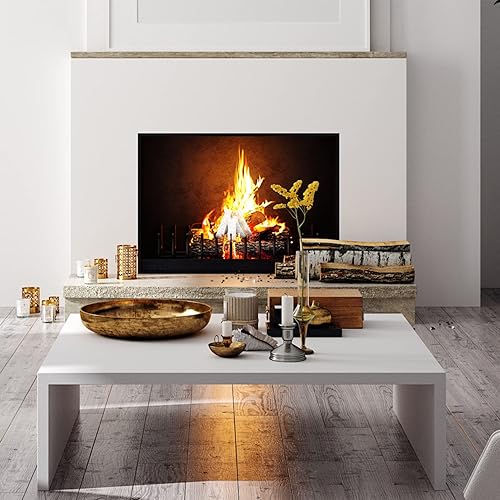 Miniatura 6 de Skyflame Juego de 6 troncos de madera de cerámica de abedul y accesorios para todo tipo de insertos de gas de interior, sin ventilación y sin