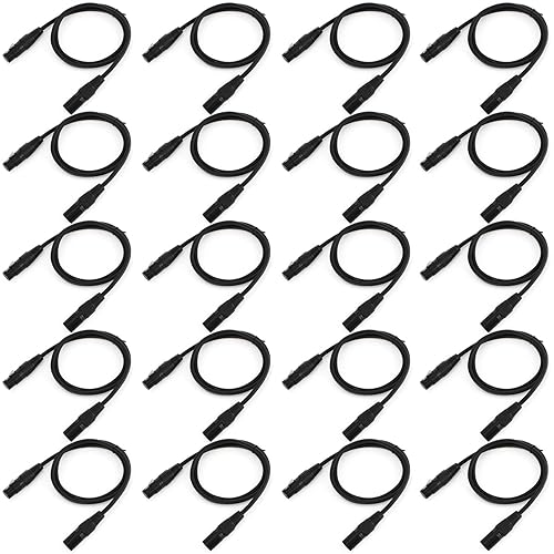 Miniatura 1 de 20 cables de señal DMX flexibles de 3.2 pies, cables de señal DMX de 3.3 ft, cables de señal con conectores metálicos, señal de 3 pines, conexión