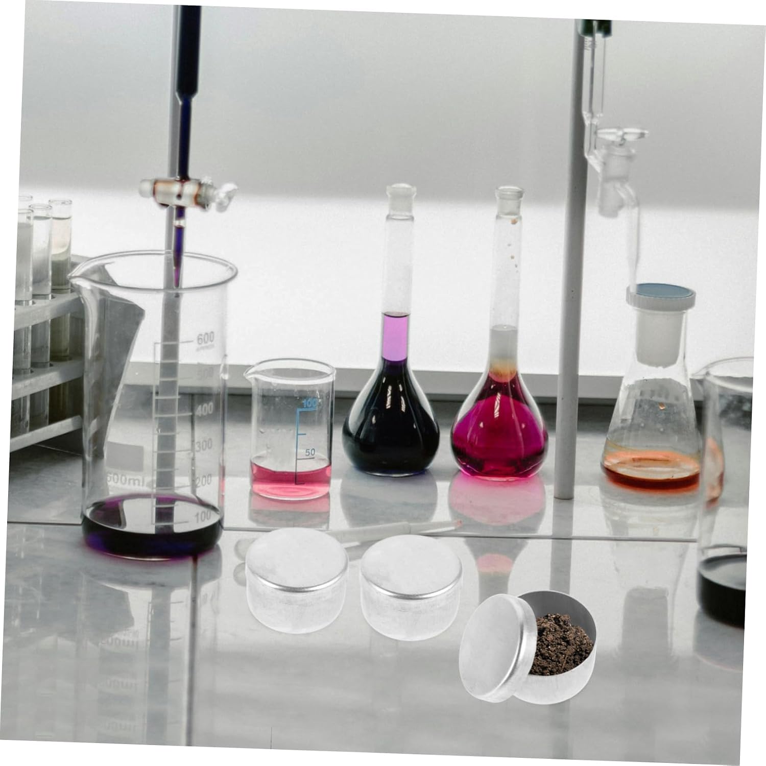 4pcs Aluminum Soil Storage Boxes Convenient Sample Containers for Laboratory Field Use Jars for Preserving Soil Samples