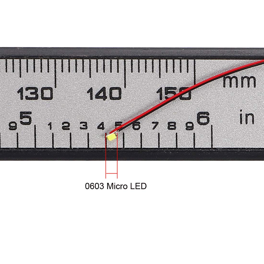 Uxcell 10pcs Prewired 0603 Warm White Surface Mounted Devices LED Light - View #8