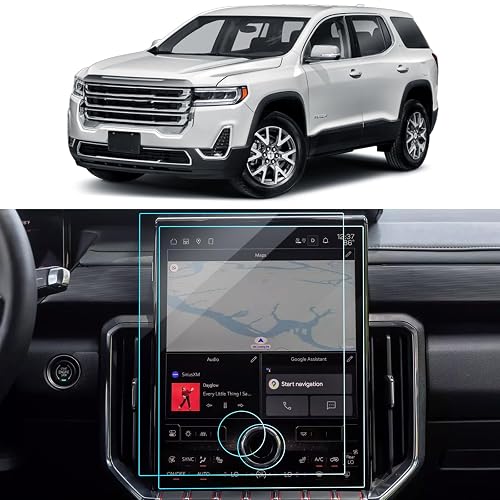 Acadia Screen Protector for 2024 2025 2026 GMC Acadia (Elevation/AT4/Denali) Accessories Nano Touchscreen Protector Film HD Clear Anti-Glare 15''-2pcs