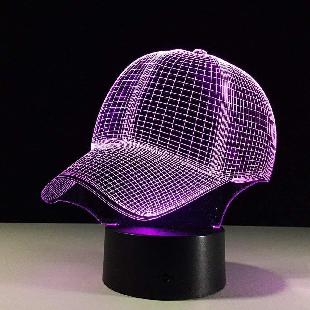 Veilleuse 3D, lampes de table LED, lampes de bureau, veilleuses, 7 couleurs, charge USB, éclairage de chambre à coucher, décoration de la maison