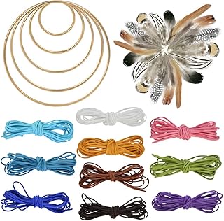 Nydotd 125Pcs Dream Catcher Making Kit, 15 Pcs Metal Rings Hoops Macrame...