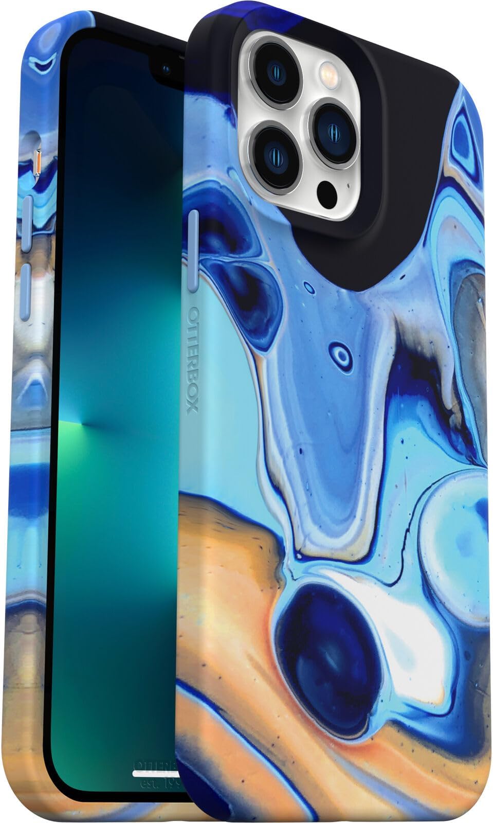 OtterBox - Ultra-Slim iPhone 13 Pro Max Figura Series Case, Made for Apple MagSafe, Artistic Protective Phone Case with Soft-Touch Material for Comfort (Saturn Graphic)