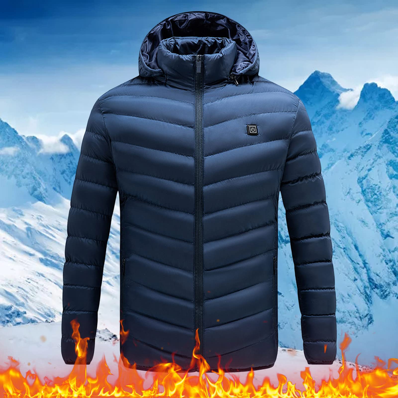 Genérico Abrigo de invierno acolchado para mujer,Ropa Mujer Cremallera con Bolsillo Ligera Moda Plumiferos chaqueta plumón parka acolchada en aspecto oversize Cazadora Manga Larga